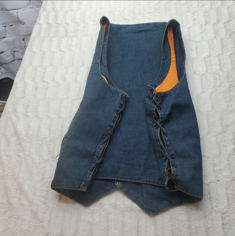 Milwaukee Performance Apparel Men's Denim Jacket Vest Motorcycle Big Tall Sz 7XL - Picture 3 of 7